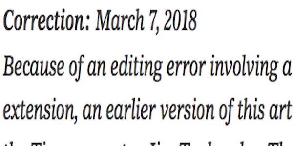 NYT Issues The Mother Of All Corrections – Chicks On The Right