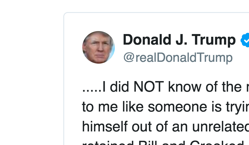 Trump Slaps Michael Cohen With Morning Twitter RAGE – Chicks On The Right